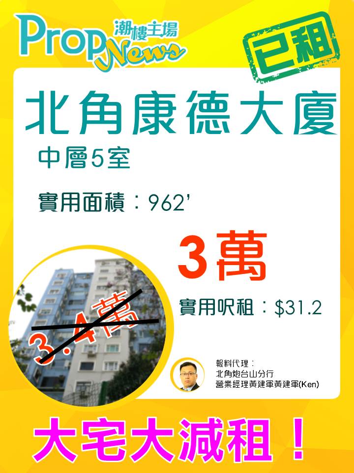 property-paper-rent-lg160106北角康德大廈租